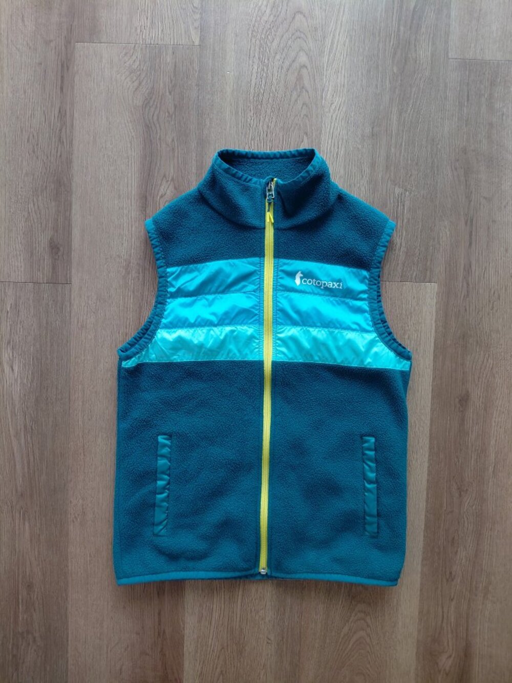 Cotopaxi Teca Fleece Vest | Women's XS | Green & Blue | 100% Polyester